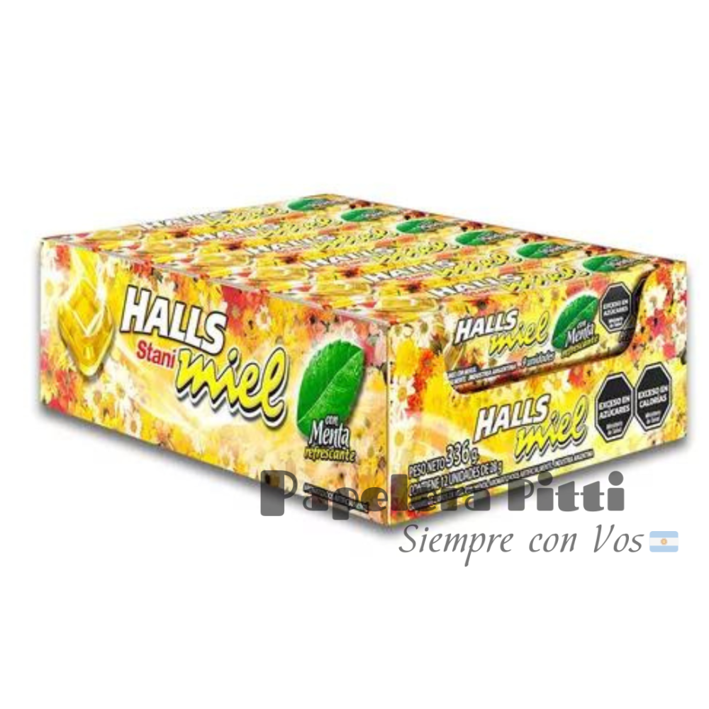 Pastillas Caramelos Halls Miel Y Limon X 12u