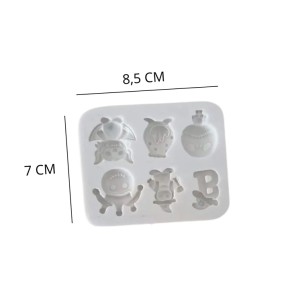 MOLDE SILICONA 6 MINI FIGURAS HALLOWEEN (BM3145)