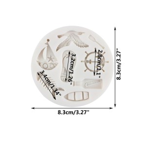 MOLDE SILICONA 8 MINI FIGURAS DE PLAYA (BM3201)