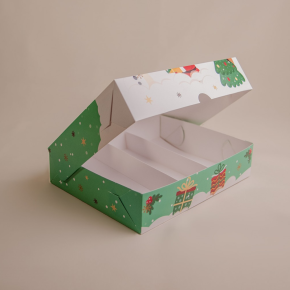 BOX "FELICES FIESTAS" 22x17x5 - CON VISOR + DIVISION